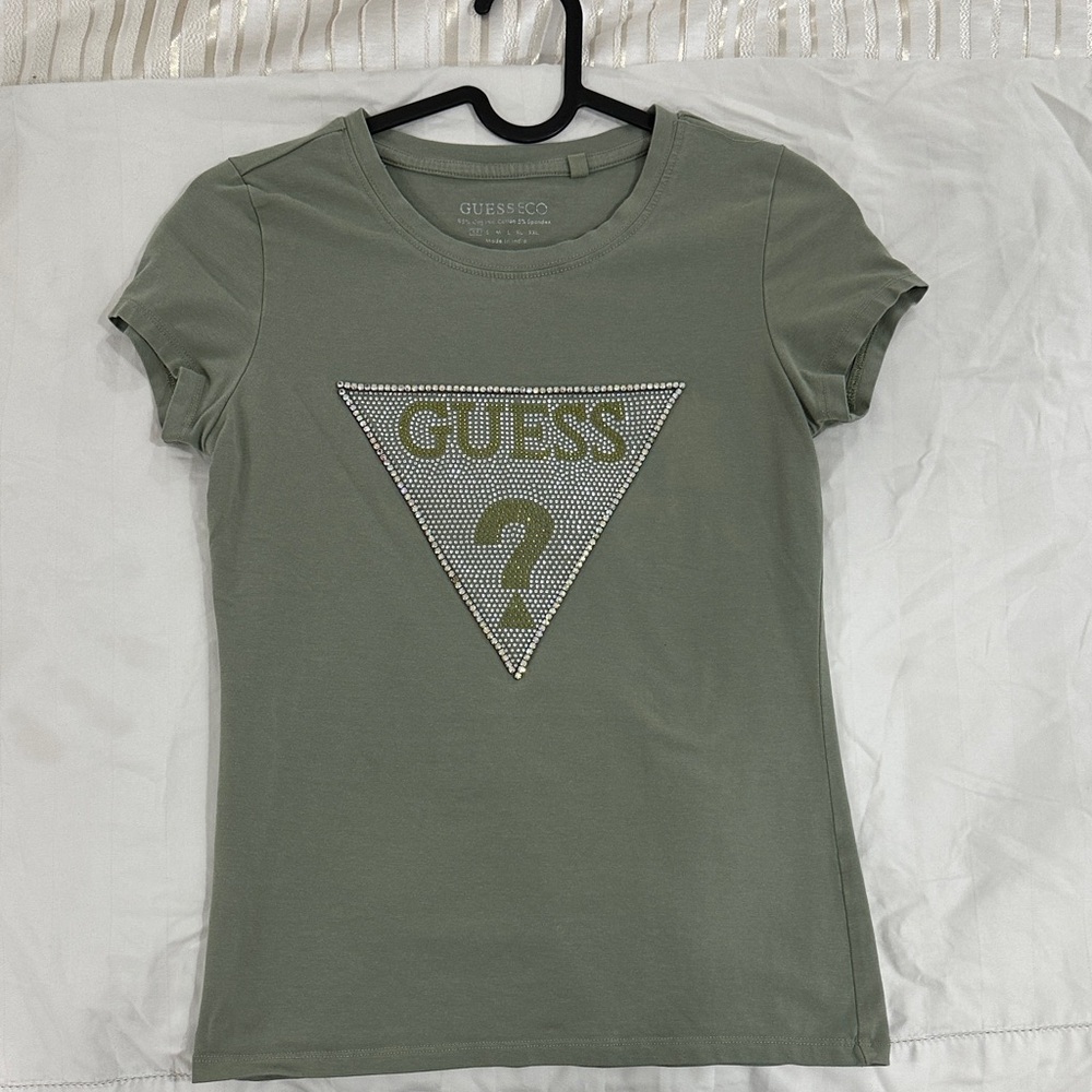 GUESS Sage Green Short Sleeve Tee